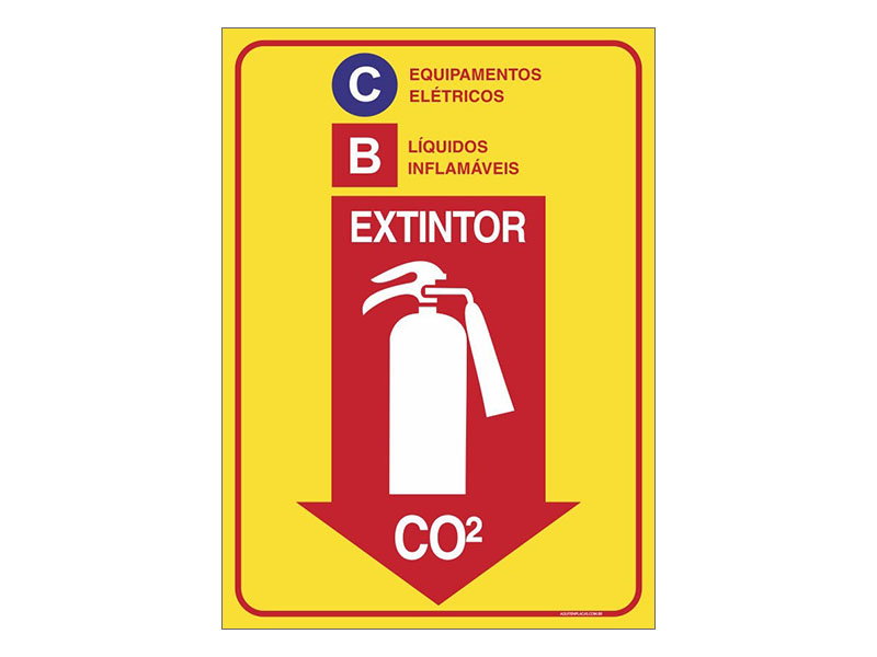 PLACA EXTINTOR DE CO2 CLASSE CB