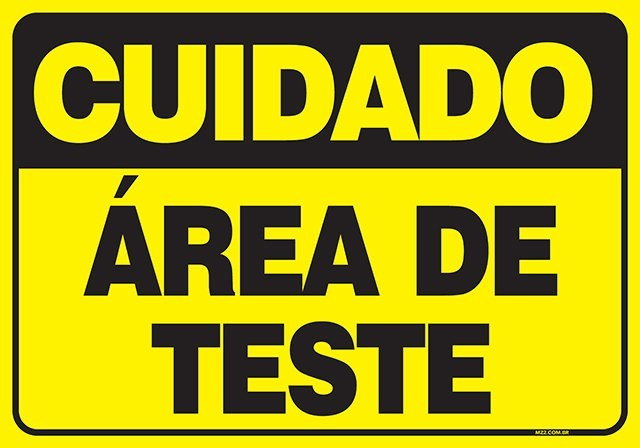 placa cuidado Área de teste